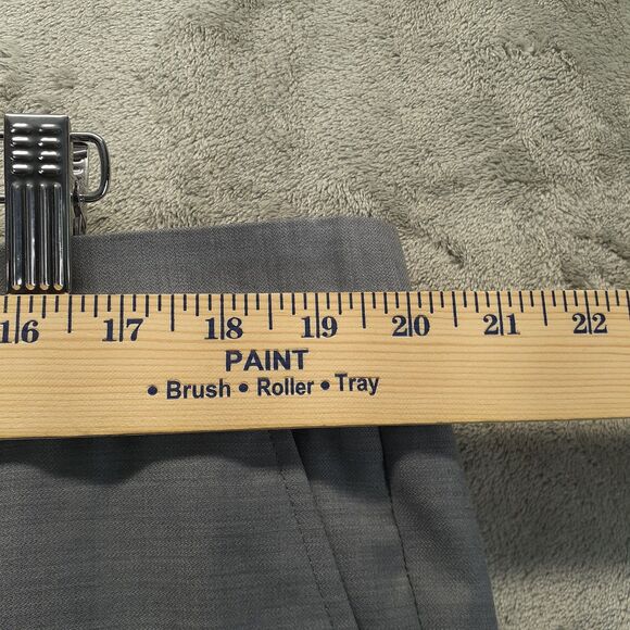 Berragamo Elegant Mens Sz 40/28 Gray 100% Wool Flat Front Dress Pants Slacks - Picture 3 of 9